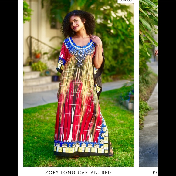 🌻NWT WINLAR MULTICOLOR COVERUP/CAFTAN DRESS - Picture 11 of 12